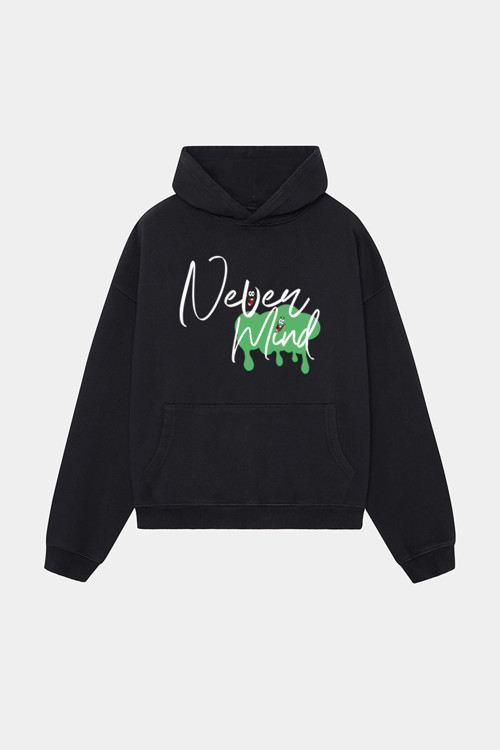 Emoji Siyah Hoodie - Oversize Streetwear Pamuklu Sweatshirt