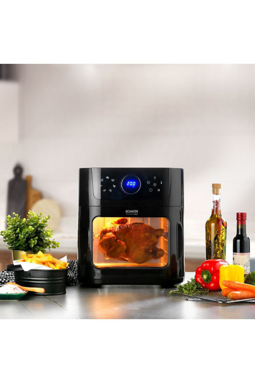 Thermochef Oven Airfryer Sıcak Hava Fritözü Ve Fırın-siyah
