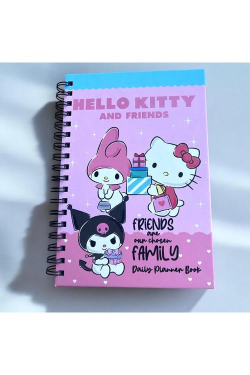 Hello Kitty Ve Arkadaşları Günlük Planlayıcı Defter - Eğlenceli Ve Renkli Kuromi Organizasyon Defter