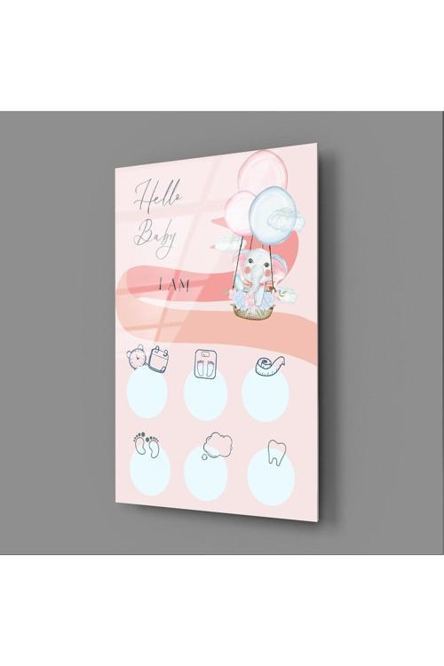 Uçan Balonda Sevimli Bebek Fil Bebek Gelişim Panosu