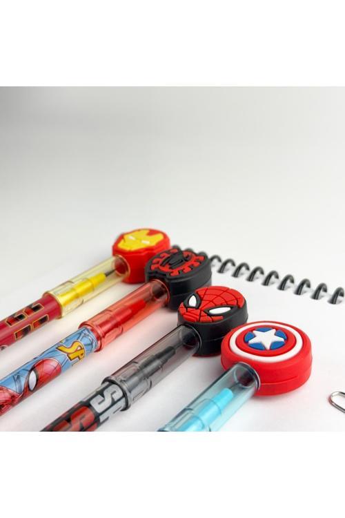 Lisanslı Marvel Süper Kahramanlar 4’Lü Kurşun Kalem Seti Örümcek Adam, Iron Man, Captain America