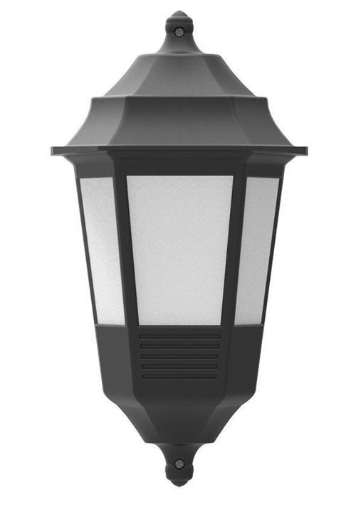 Flora Bahçe Armatürü Yarım Aplik Siyah