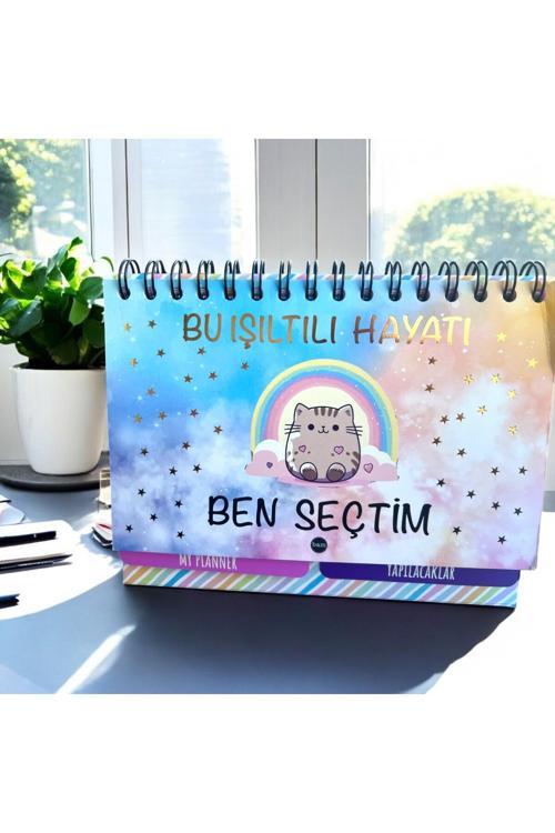 Bu Işıltılı Hayatı Ben Seçtim- Masaüstü Haftalık Planlayıcı – Renkli Ve Eğlenceli Tasarım