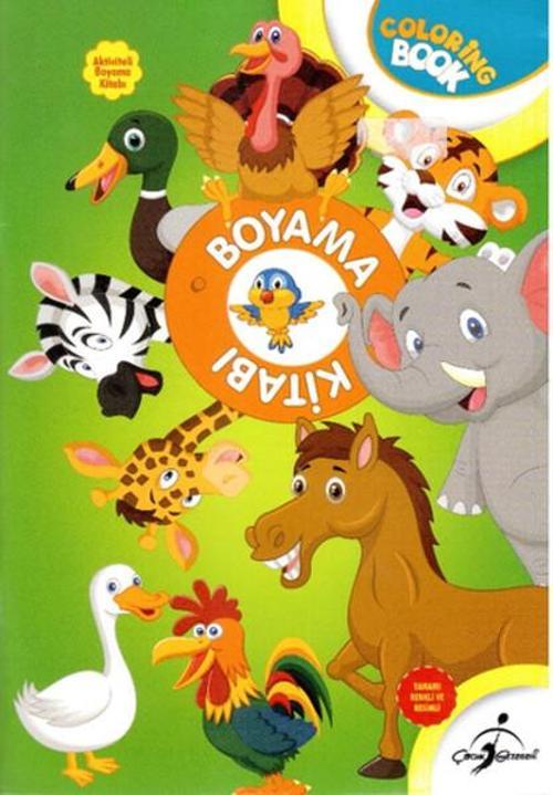 Boyama Kitabı Yeşil Hayvanlar - Aktiviteli Boyama Serisi