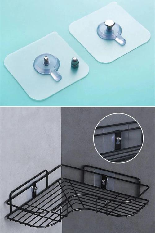 Buffer ® Süper Güçlü Çerçeve Askısı Pin Delgisiz Vidalı Tırnak Kanca Yapışkanlı Mutfak Banyo Raf Tut
