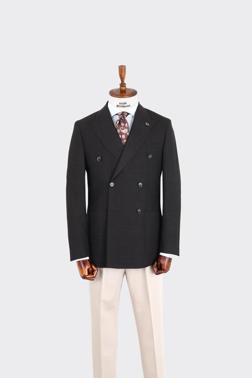 Kırlangıç Yaka Kruvaze Erkek Ceket-KAX5205S