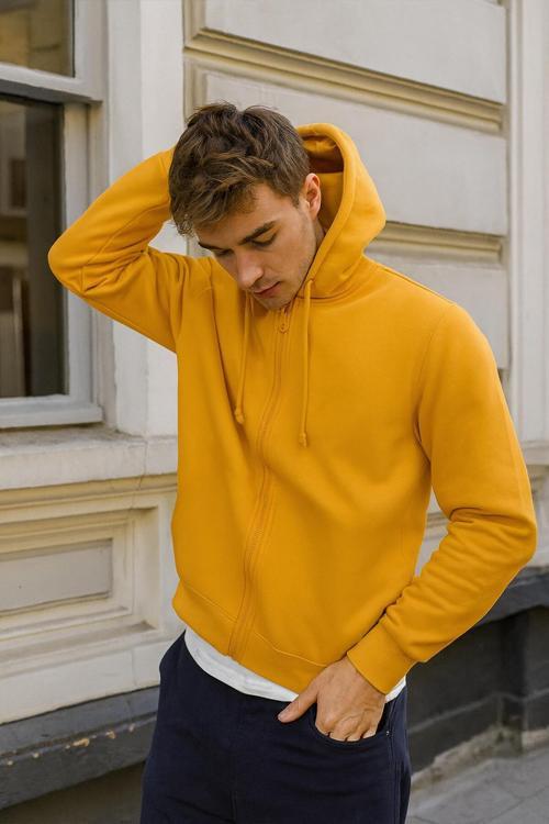 Erkek Fermuarlı Kapüşonlu İçi Polarlı Sweatshirt
