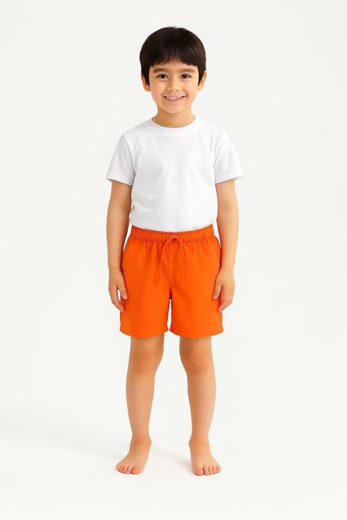 Erkek Çocuk Fileli Cepli Deniz Şortu