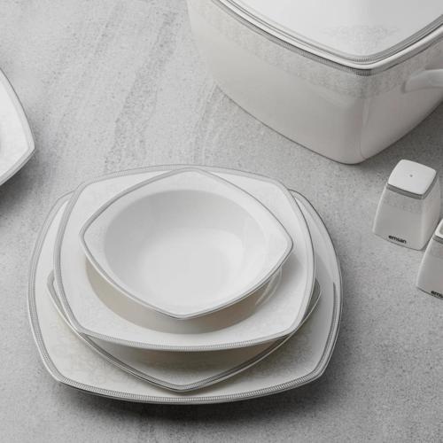 Emsan Nergis 60 Parça 12 Kişilik Porselen Yemek Takımı