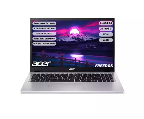 Aspire AG15-71P İNTEL CORE İ5 1334U 8GB 512GB SSD 15,6'' FHD IPS FREEDOS NX.JDCEY.001