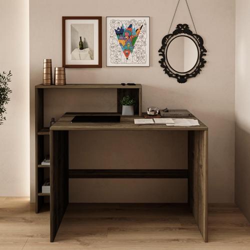 Amber Çalışma Masası – Raflı, Modern Bilgisayar Masası