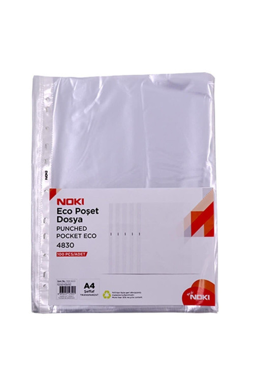 Poşet Dosya Ekonomik A4 Şeffaf Dosya 100 Lü Paket