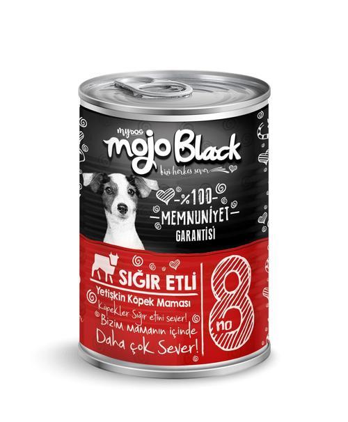  Mojo Black No:8 Tahılsız (400gr) Sığır Etli Yetişkin Köpek Konservesi 12'Lİ