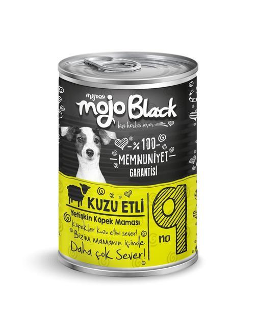 Mojo Black No:9 Tahılsız (400gr) Kuzu Etli Yetişkin Köpek Konservesi 12'Lİ