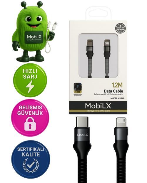 MobiLX iOS Uyumlu Lightning Şarj Kablosu – 1.2 Metre | Model: MU-05