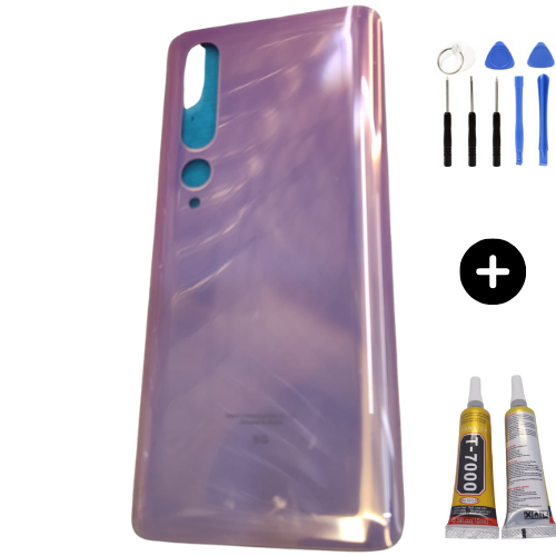 Xiaomi Mi 10 5G Uyumlu Arka Pil Kapağı Pembe + Montaj Seti