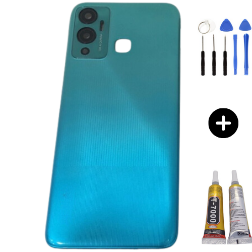 İnfinix Hot 12 Play Uyumlu Full Kasa Arka Kapak Yeşil + Montaj Seti