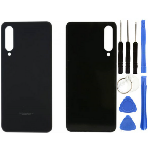 Xiaomi Mi 9 Lite Uyumlu Arka Pil Kapağı Siyah + Tamir Seti