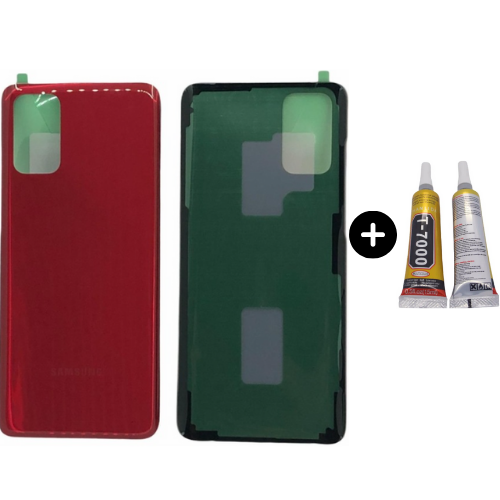 Samsung S20 Plus SM-G985 Uyumlu Arka Pil Kapağı Kırmızı + B7000