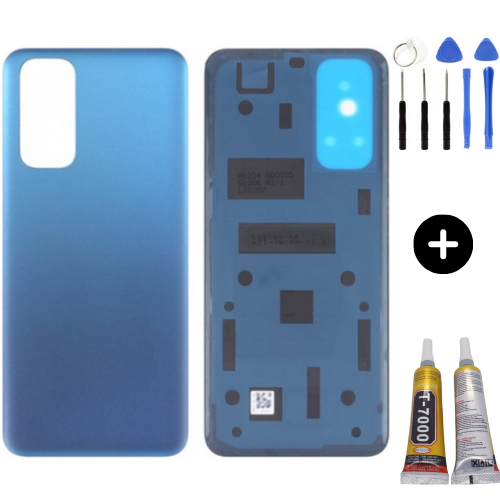 Redmi Note 11S Uyumlu Arka Pil Kapağı Mavi + Montaj Seti