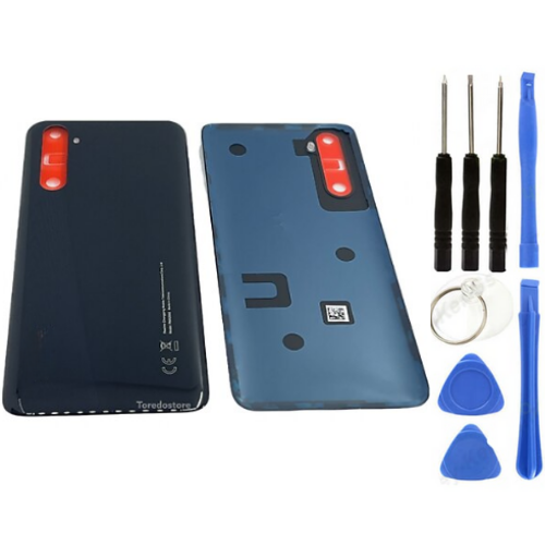 Realme 6 Uyumlu Arka Pil Kapağı Siyah + Tamir Seti