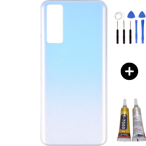 Vivo Y53S Uyumlu Arka Pil Kapağı Mavi + Montaj Seti