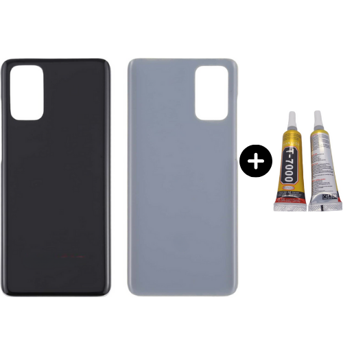 Samsung S20 Plus SM-G985 Uyumlu Arka Pil Kapağı Siyah + B7000