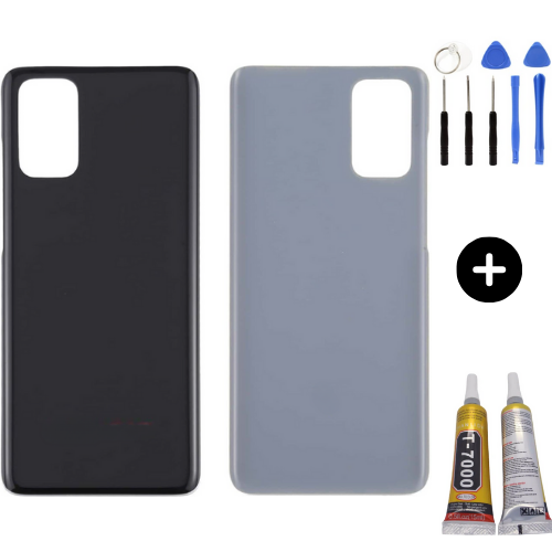 Samsung S20 Plus SM-G985 Uyumlu Arka Pil Kapağı Siyah + Montaj Seti