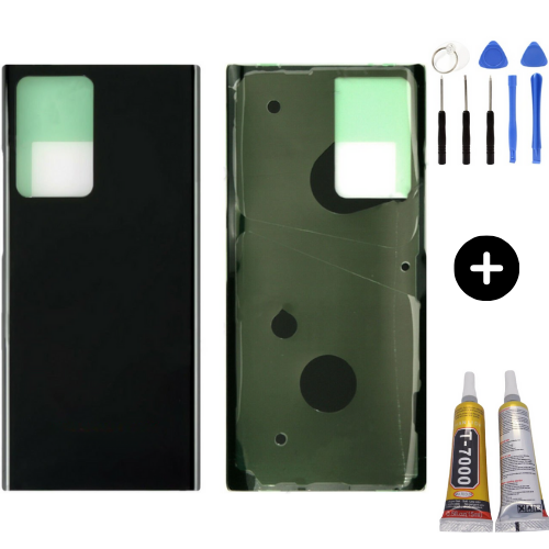 Samsung Galaxy Note 20 Ultra SM-N985 Uyumlu Arka Pil Kapağı Siyah + Montaj Seti