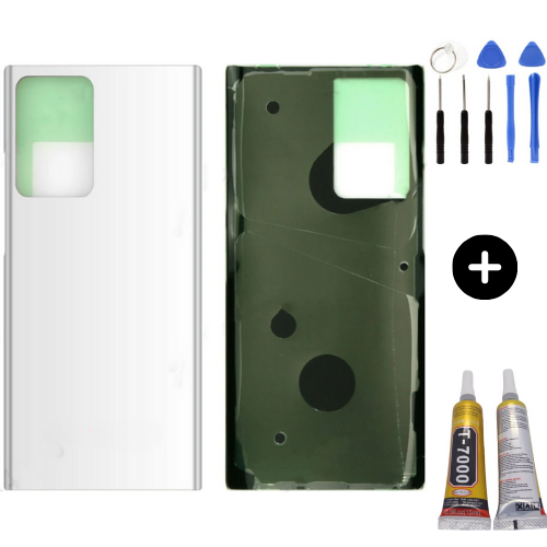 Samsung Galaxy Note 20 Ultra SM-N985 Uyumlu Arka Pil Kapağı Beyaz + Montaj Seti