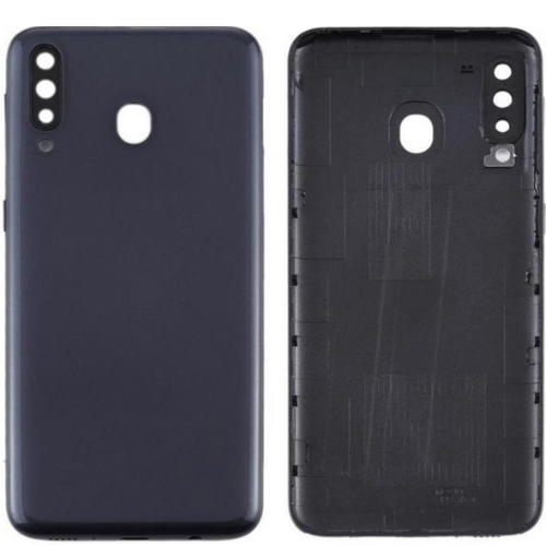 Samsung M30 SM-M305F Uyumlu Arka Pil Kapağı Siyah
