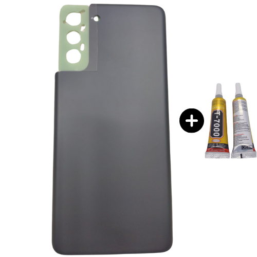 Samsung S21 Plus SM-G996 Uyumlu Arka Pil Kapağı Siyah + B7000