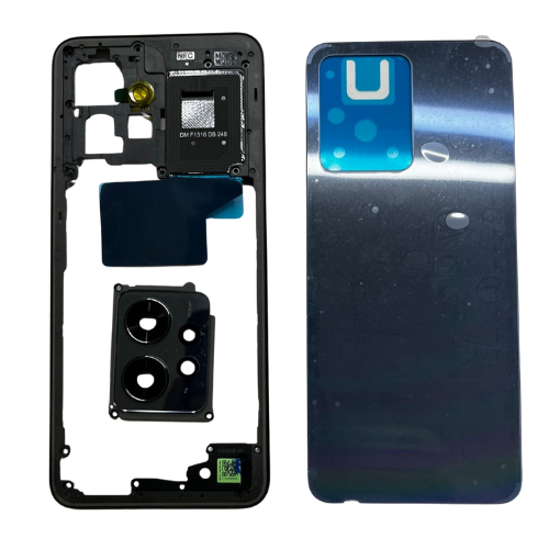Redmi Note 12 Pro 5G Uyumlu Arka Kapak Kasa (Siyah) + Orta Çıta