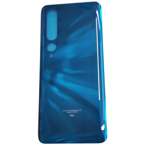 Xiaomi Mi 10 5G Uyumlu Arka Pil Kapağı Mavi 