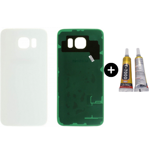 Samsung S6 SM-G920 Uyumlu Arka Pil Kapağı Beyaz + B7000