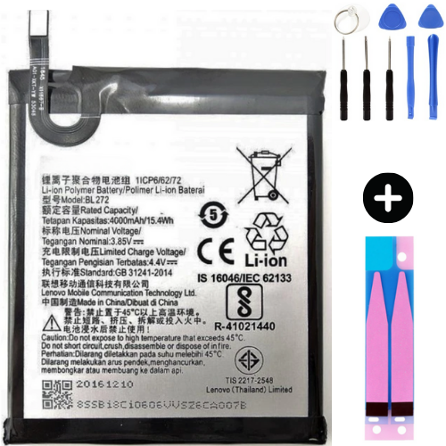 Lenovo K6 Power Uyumlu Güçlendirilmiş İthal Pil + Montaj Seti