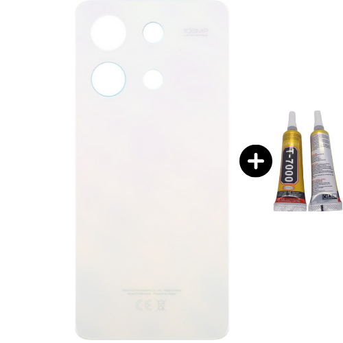 Redmi Note 13 Uyumlu Arka Pil Kapağı Beyaz + B7000