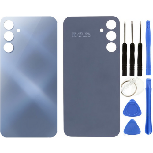Samsung A15 SM-A155F Uyumlu Arka Pil Kapağı Mavi + Tamir Seti