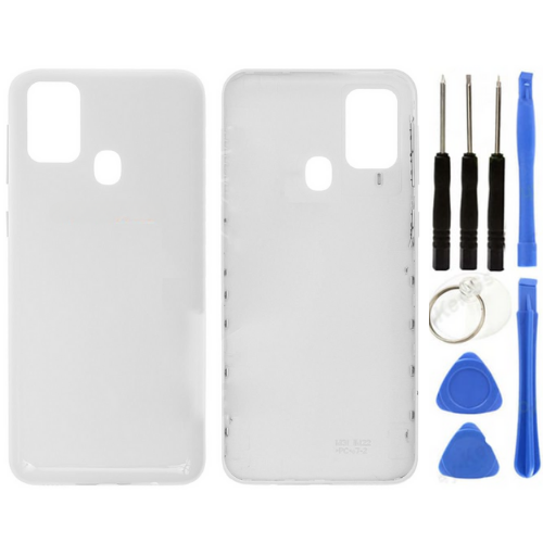 Samsung M30S SM-M307 Uyumlu Arka Pil Kapağı Beyaz + Tamir Seti