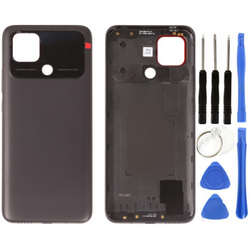 Xiaomi Poco Pocophone C40 Uyumlu Full Kasa Arka Pil Kapağı Siyah + Tamir Seti