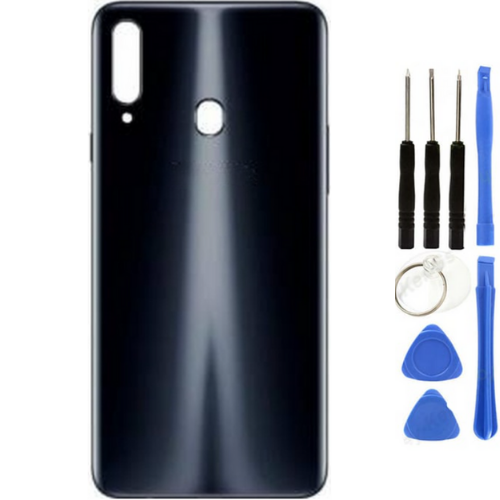Samsung A20S SM-A207 Uyumlu Arka Pil Kapağı Siyah + Tamir Seti