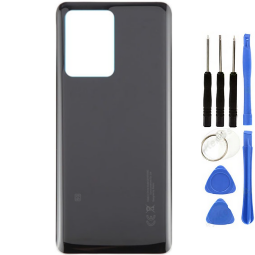 Redmi Note 12 Pro 5G Uyumlu Arka Pil Kapağı Siyah + Tamir Seti