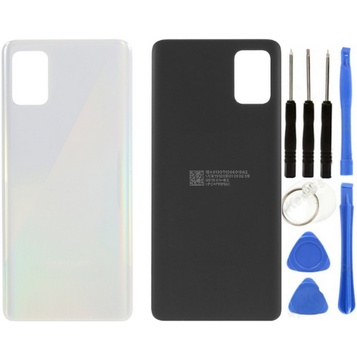 Samsung A51 SM-A515 Uyumlu Arka Pil Kapağı Beyaz + Tamir Seti