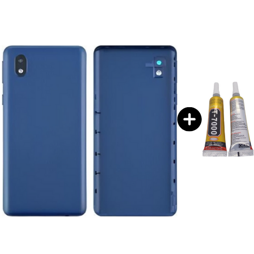 Samsung A01 Core SM-A013F Uyumlu Arka Pil Kapağı Mavi + B7000