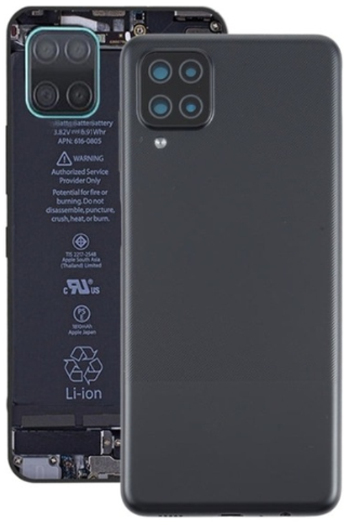 Samsung A12 SM-A215F Uyumlu Arka Pil Kapağı Siyah
