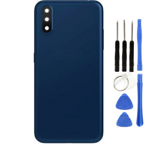 Samsung A01 SM-A015F Uyumlu Arka Pil Kapağı Mavi + Tamir Seti