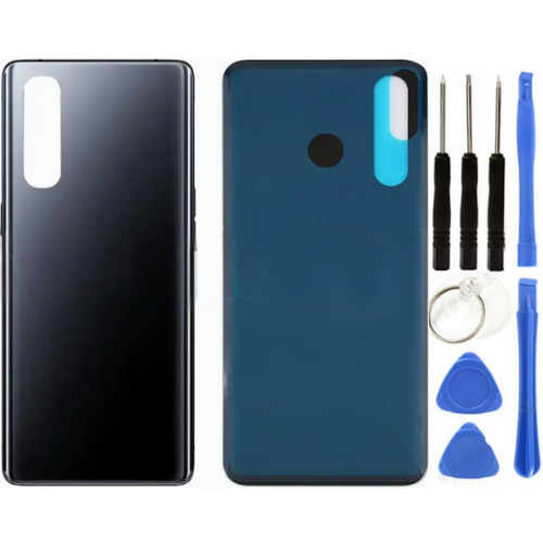 Oppo Reno 3 Pro Uyumlu Arka Pil Kapağı Siyah + Tamir Seti