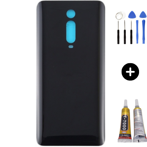 Xiaomi Mi 9T Pro Uyumlu Arka Pil Kapağı Siyah + Montaj Seti