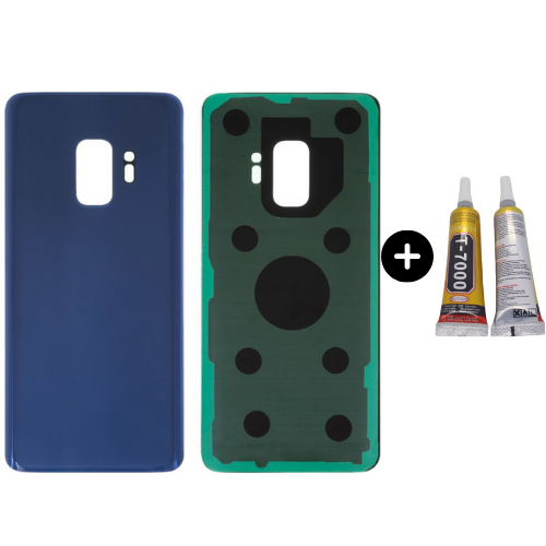 Samsung S9 SM-G960 Uyumlu Arka Pil Kapağı Mavi + B7000