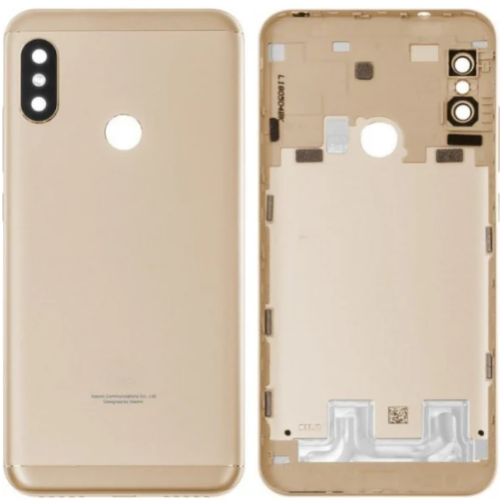 Xiaomi Mi A2 Uyumlu Full Kasa Arka Pil Kapağı Gold 
